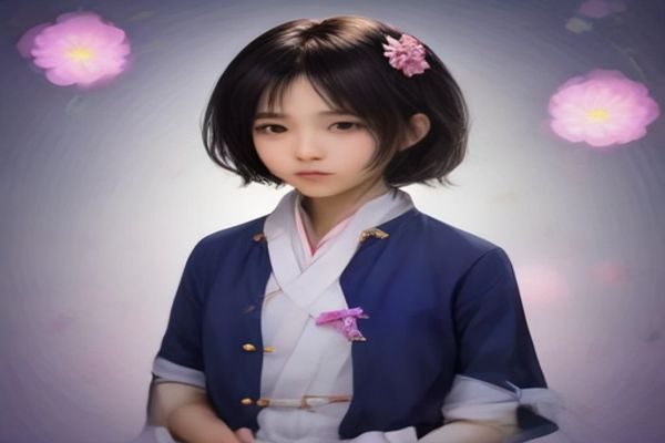 喵小吉经典造型展示——圆乎乎的猫咪角色正面全身图，表情慵懒而治愈，暖橙色背景，潮玩风格浓郁